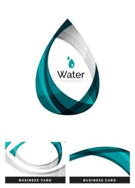 Soyut geometrik su damla tasarım