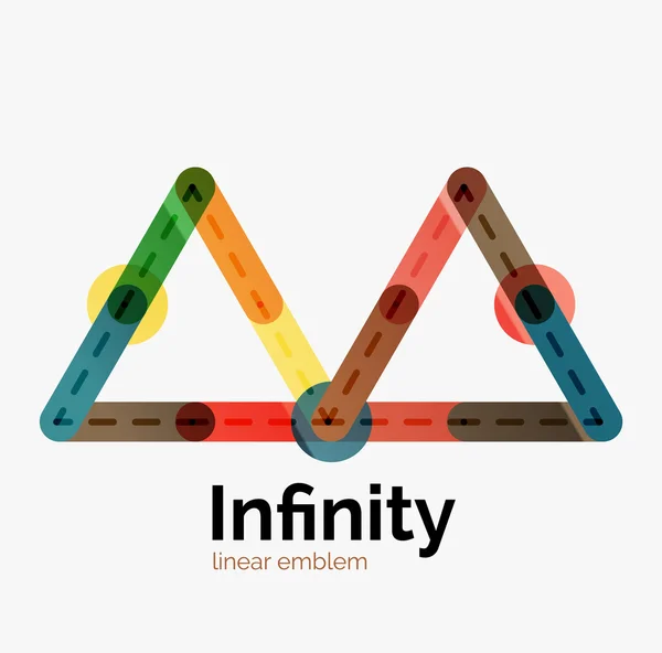 Vector infinity logotyp, platt färgglada design — Stock vektor