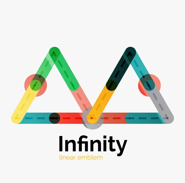 Vektor-Infinity-Logo, flaches buntes Design — Stockvektor