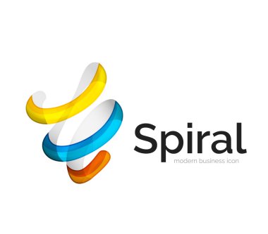 Modern vektör şerit logosu