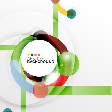 Renkli düz tasarım arka plan. Girdap ve daire beyaz çizgiler şeklinde