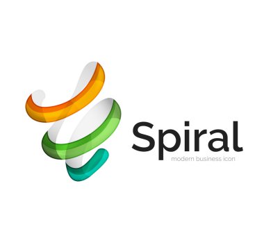 Modern vektör şerit logosu