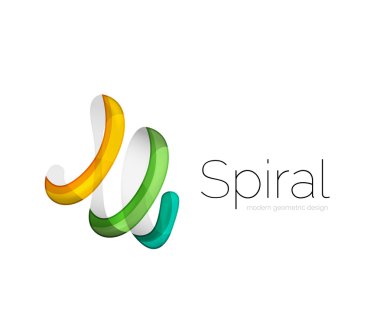 Modern vektör şerit logosu