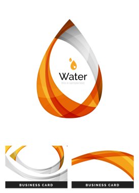 Soyut geometrik su damla tasarım