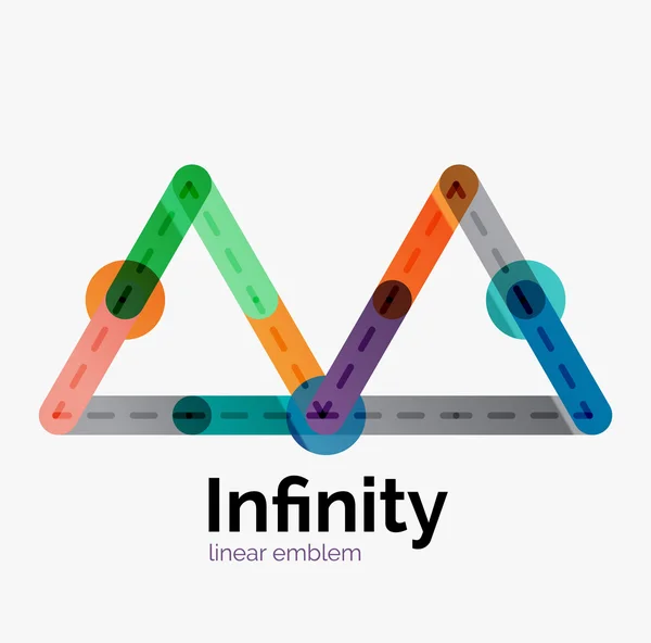 Vector infinity logotyp, platt färgglada design — Stock vektor