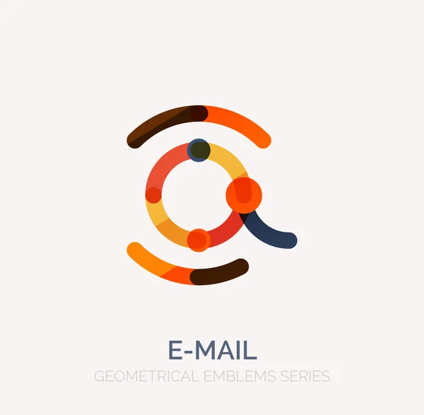 Vector e-mail business symbool, of bij het embleem van het teken. Lineaire minimalistische platte pictogram ontwerp — Stockvector