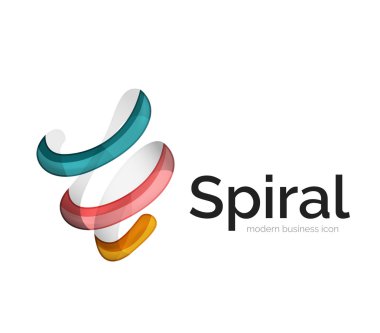 Modern vektör şerit logosu