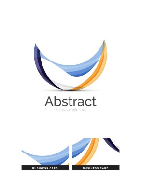 Daire logo. Şeffaf örtüşen girdap şekiller. Modern temiz iş simgesi