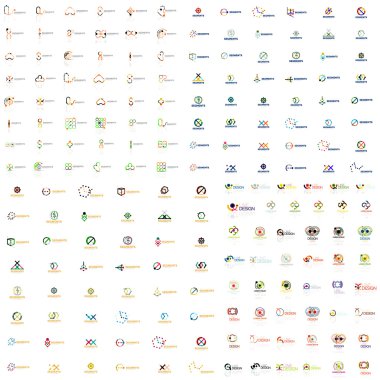 Soyut logolar büyük mega toplama
