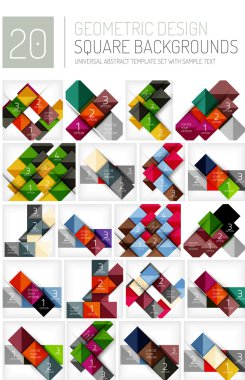 Kare geometrik arka planlar mega toplama