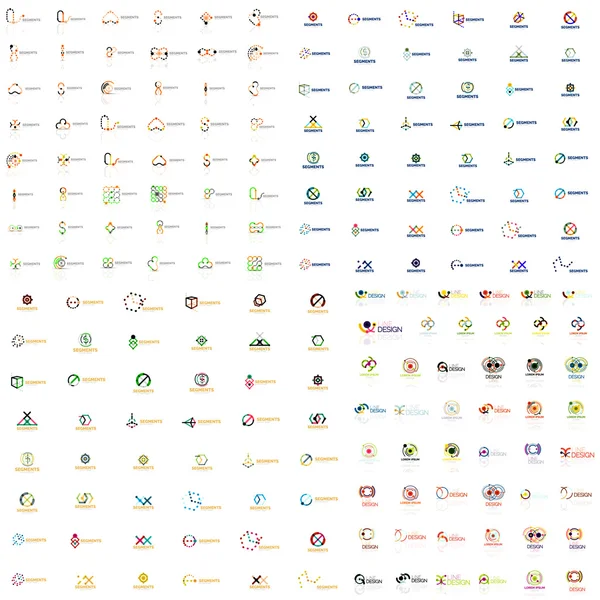 Enorme mega verzameling van abstracte logo 's — Stockvector