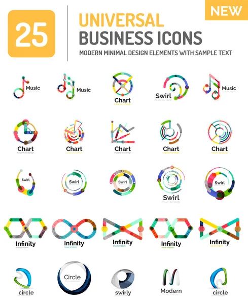 Iconos abstractos de negocios — Vector de stock