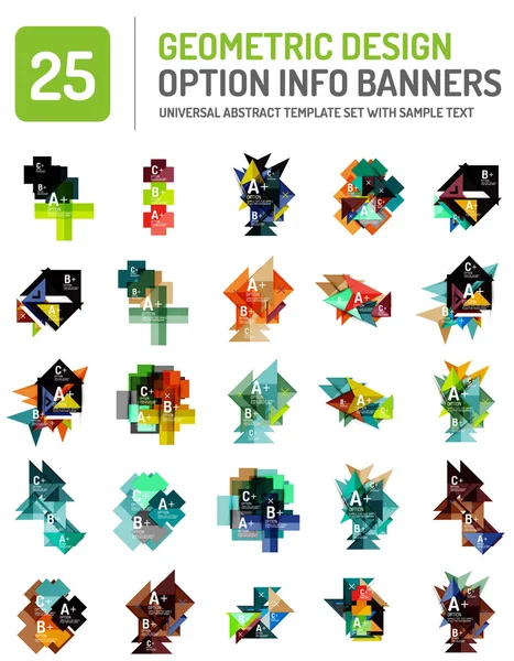 Web kutusu geometrik afiş kümesi