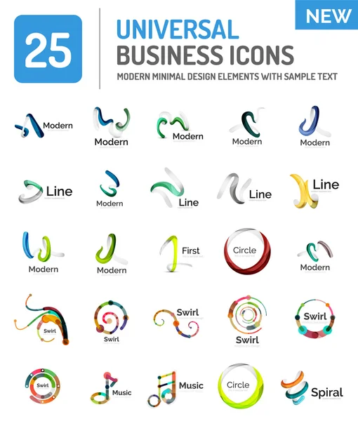 Ensemble de nouveaux logos d'entreprise universels — Image vectorielle