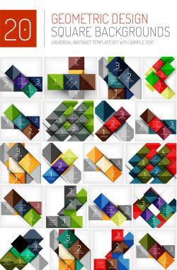 Kare geometrik arka planlar mega toplama