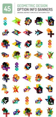 Web kutusu geometrik afiş kümesi