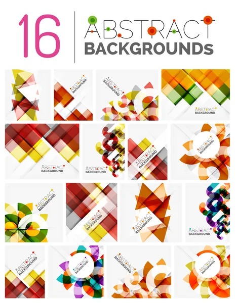 Collection of abstract backgrounds — Stock Vector