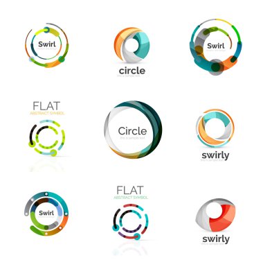 Çeşitli daire logolar kümesi
