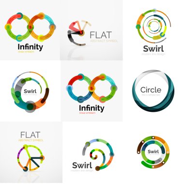 Soyut daire logoları koleksiyonu