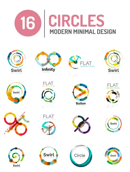 Set of various circle logos — Stock Vector