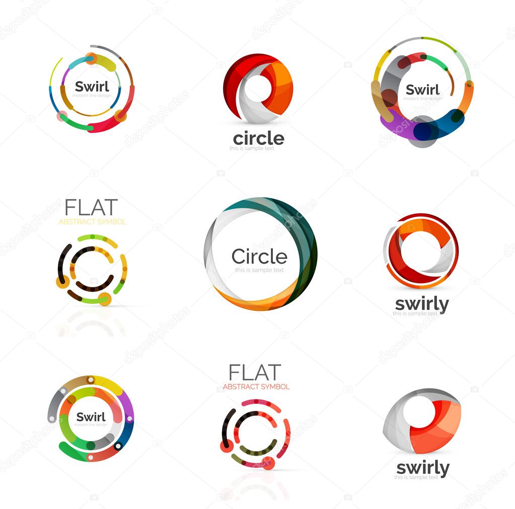 Vector collection of various circle logos