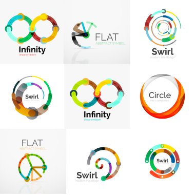 Soyut daire logoları koleksiyonu