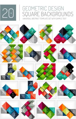 Kare geometrik arka planlar mega toplama