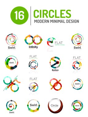 Çeşitli daire logolar kümesi