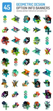 Web kutusu geometrik afiş kümesi