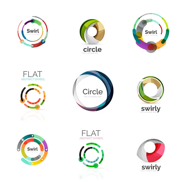 Set of various circle logos — Stock Vector