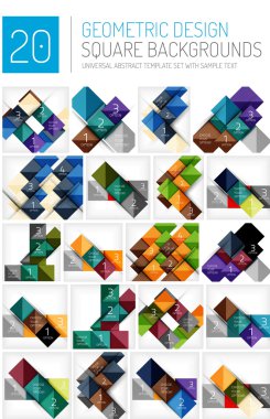 Kare geometrik arka planlar mega toplama