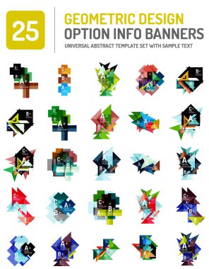 Web kutusu geometrik afiş kümesi