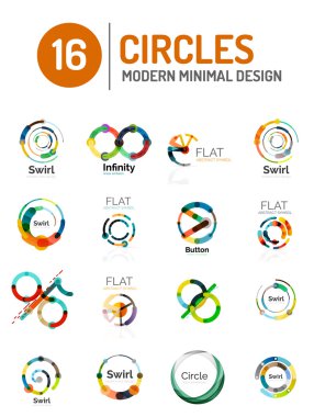 Çeşitli daire logolar kümesi