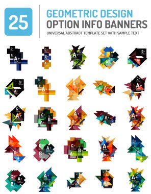 Web kutusu geometrik afiş kümesi