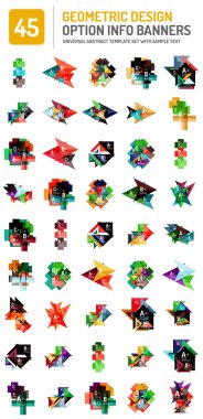 Web kutusu geometrik afiş kümesi