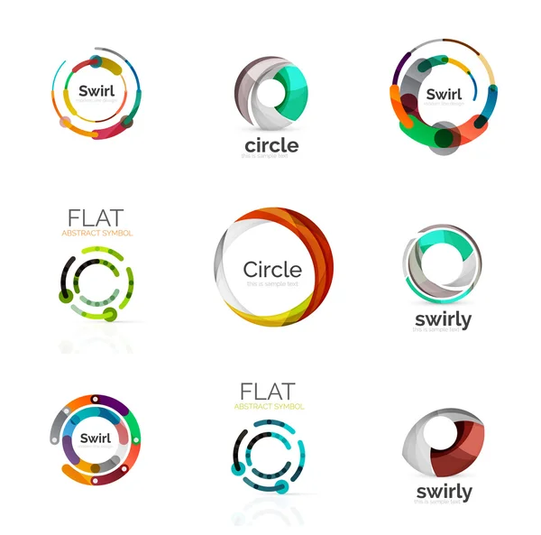 Σύνολο διάφορα λογότυπα κύκλο — Διανυσματικό Αρχείο