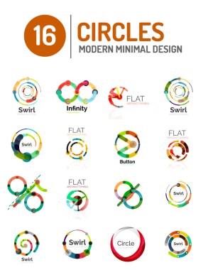 Çeşitli daire logolar kümesi