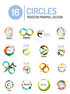 Çeşitli daire logolar kümesi