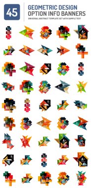 Web kutusu geometrik afiş kümesi