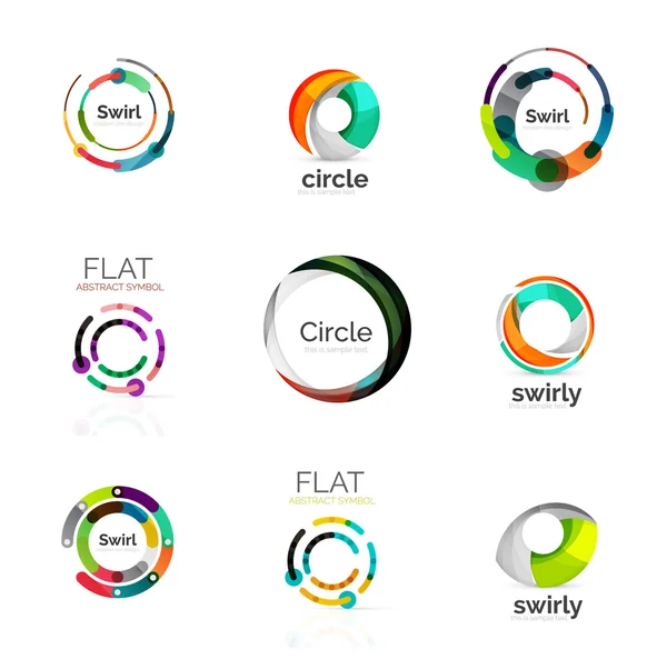 Set of various circle logos — Stock Vector