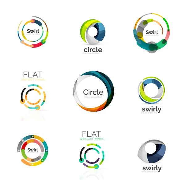 Set of various circle logos — Stock Vector