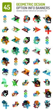 Web kutusu geometrik afiş kümesi