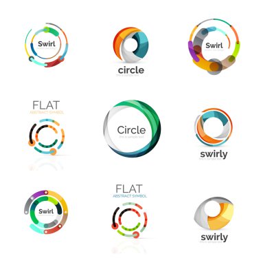 Çeşitli daire logolar kümesi