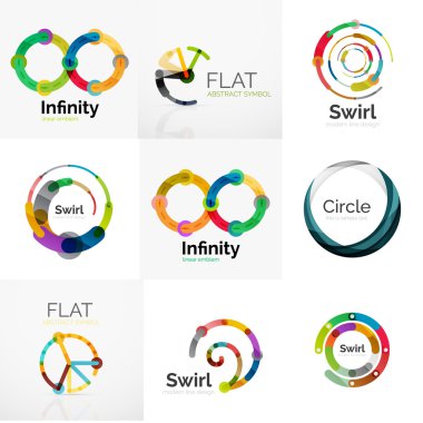 Soyut daire logoları koleksiyonu