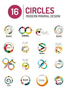 Çeşitli daire logolar kümesi