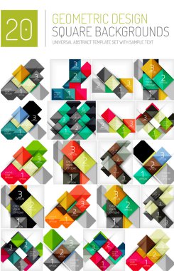 Kare geometrik arka planlar mega toplama