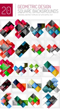 Kare geometrik arka planlar mega toplama