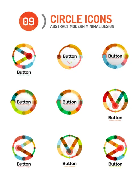 Samling av abstrakt cirkel logotyper — Stock vektor