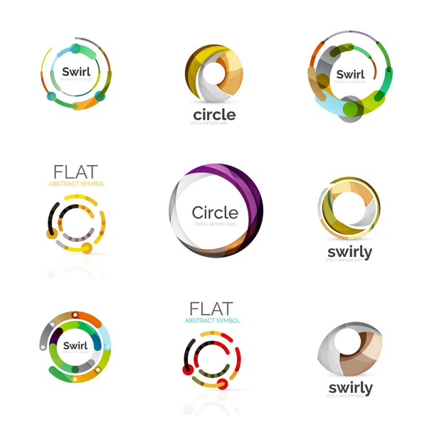 Set of various circle logos Royalty Free Stock Illustrations