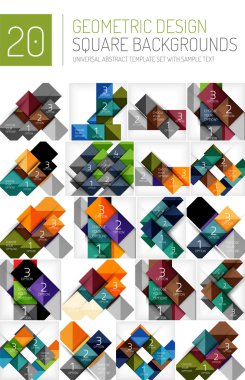 Kare geometrik arka planlar mega toplama